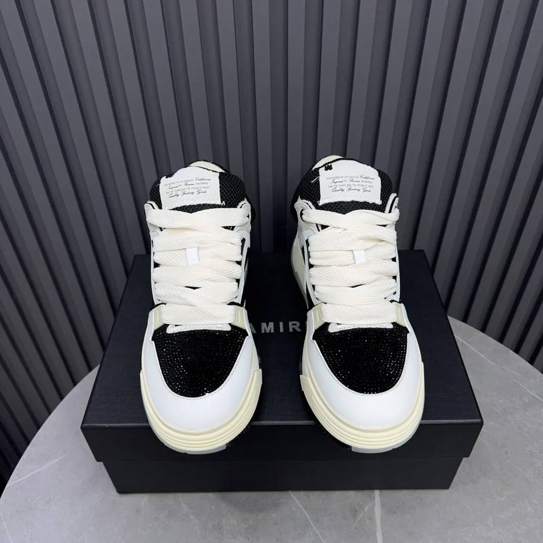 Men's shoes 💰760💰 AMIRI AMIRI fashion brand hot sale 🔥 Available all year round, couples 💑 Official website synchronization Imported fabrics 1⃣️ vs 1⃣️ replica, original factory special original sole, 35-45 (45. non-refundable)